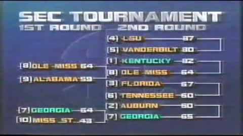 NCAAM: Georgia vs Kentucky 3/13/1988<br>