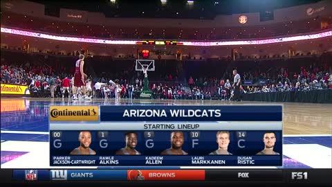 NCAAM: Arizona vs Santa Clara 11/24/2016