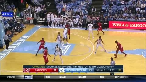 NCAAM: Radford vs North Carolina 11/21/2016