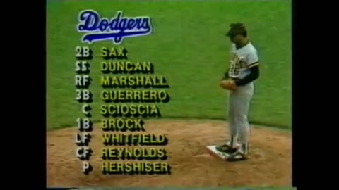 MLB: Pittsburgh vs L.A. Dodgers 5/11/1985