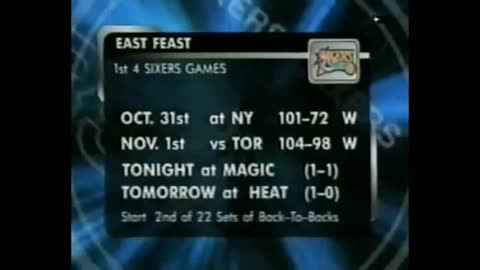NBA: Orlando vs Philadelphia 11/3/2000<br>